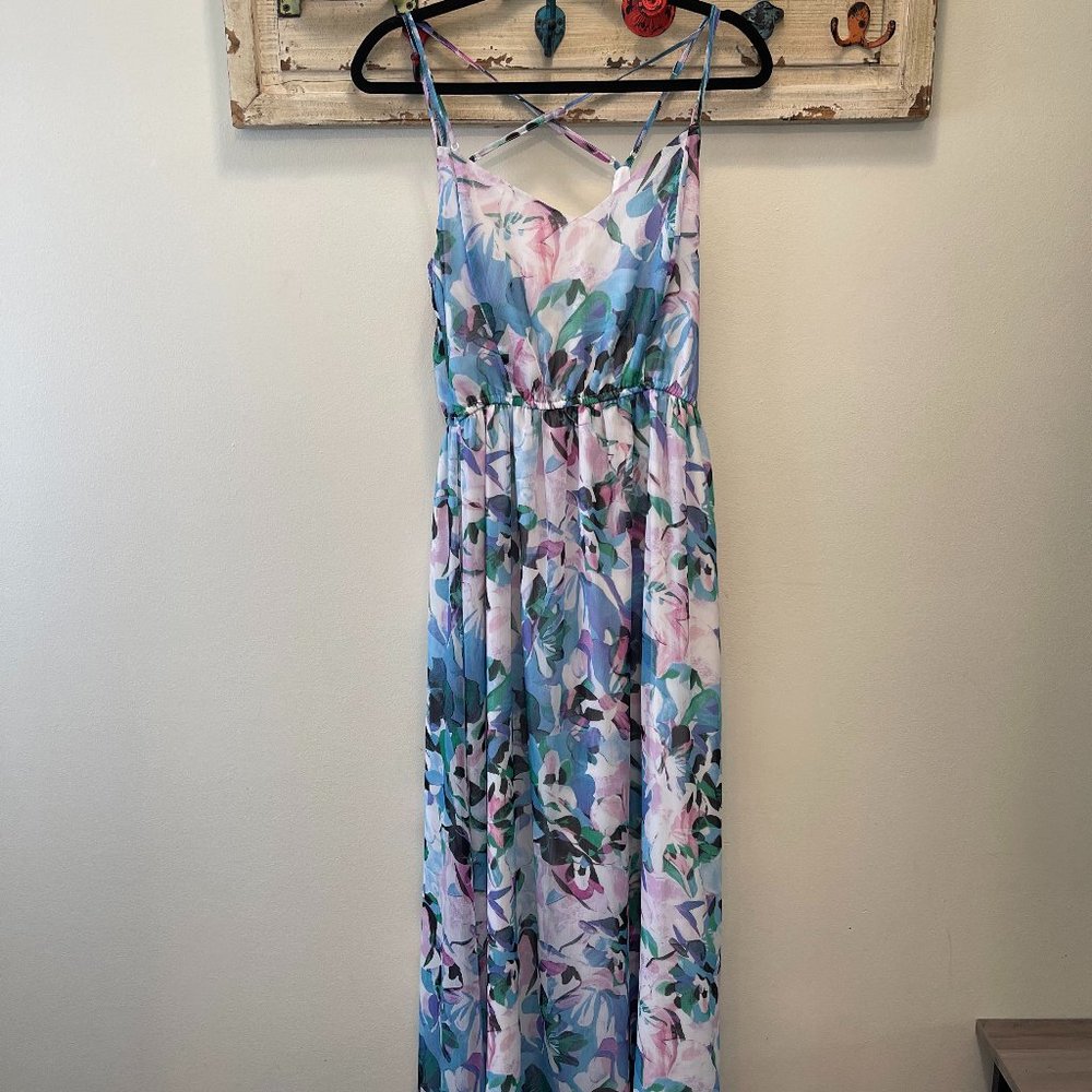 Flowers Print Maxi Dress